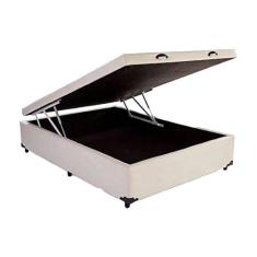 Cama Box Baú Casal Bege 138x188 Sintético - RR Colchões