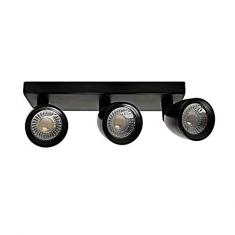 Spot Led 3 Focos Direct Mr16 12W Preto Taschibra 15090227