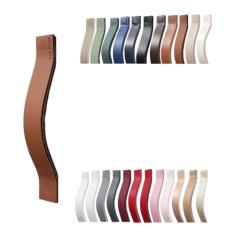 Kit com 04 Puxadores Hidden Gaveta Porta Móveis Armário Textura de Couro