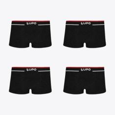 Kit 4 Cuecas Lupo Sunga Fio Texturizado 00526-104, Grafite, GG