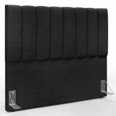 Cabeceira Cama Box Casal 140 cm Dália W01 Linho Chumbo - Lyam Decor