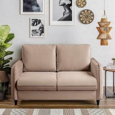 Sofá Orquídea 2 Lugares em Veludo CabeCasa MadeiraMadeira Castor