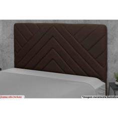 Cabeceira Cama Box Estofada King King Sky Plus Veludo Cacau - Simbal
