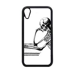 Capa para iPhone XR com desenho de esqueleto humano para proteção de telefone Apple
