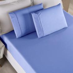 Jogo de Lençol Queen 3 Peças Percal 400 Fios Ponto Palito - Marias Enx