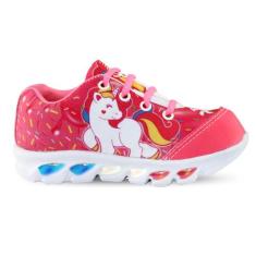tenis de led infantil feminino unicornio com luzinha meninas - Ledstar