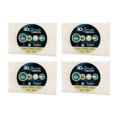 Travesseiro Viscoelástico 3D Gomos DaNasa DT3200 Kit c/ 4 Un (45x65) - Duoflex