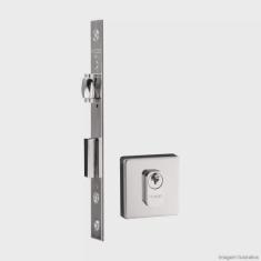 Fechadura Externa Quadrada com Rolete 55mm Pado Cromado