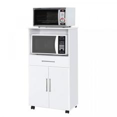 Balcão Nicho Para Microondas 2 Portas Ipê Móveis Primus Branco
