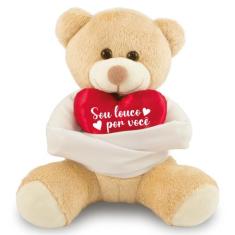 Ursinho de Pelúcia Louco Por você 20cm Antia-alérgico - Toybrink, Cara