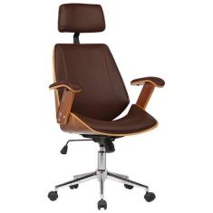 Cadeira de Escritório Presidente Giratória com Regulagem de Altura Ako