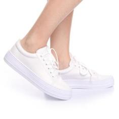 Tênis Feminino Casual Sola Reta Básico Confortável-Feminino