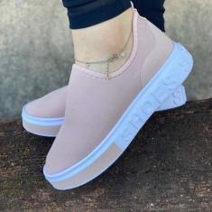 Tênis Feminino Shoes Slip on Calce Fácil Caminhada Passeio Confortável