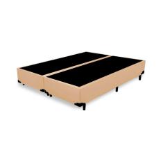 Cama Box Queen Bipartido AColchoes Sintético Bege 40x158x198