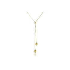 Colar Regulável com Bolas na Ponta Folheado em Ouro 18k