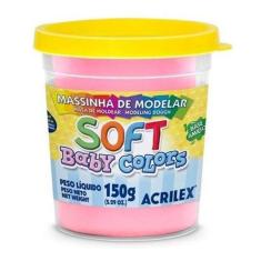 Massinha Soft Baby Colors Com 6 150G Acrilex Art Kids