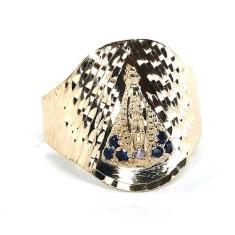 Anel de ouro 18k Nossa Senhora - Elegancy Joias, 22