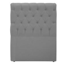 Cabeceira Sonho Paris Solteiro 90cm Em Suede Cinza - Sonho Camas e Móv