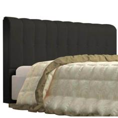 Cabeceira Queen Kiara 160 CM Suede Preto - D A Decor