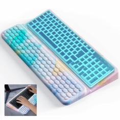 Laokiiy suporte de teclado para desktop, suporte de teclado de computador, suporte de teclado ergonômico para facilitar o trabalho de digitação, suporte de teclado com apoio de pulso confort