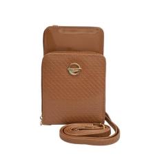 Bolsa carteira feminina transversal verniz alça tiracolo com porta car