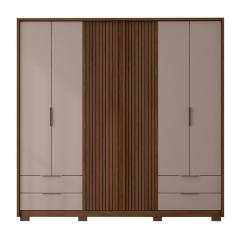 Guarda Roupa Casal 6 Portas 4 Gavetas Suburban Talisma Espresso Mpoveis Havana/fendi