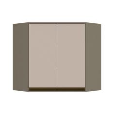Armário Aéreo P/ Cozinha Canto Oblíquo Connect 2 Portas 83cm Duna/cristal - Henn