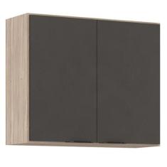 Armário Aéreo Para Cozinha Firenze 2 Portas Avena Grafito - Demóbile