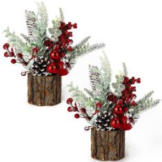 Árvore de Natal KPX Tabletop Artificial Mini com enfeites