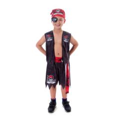 Fantasia Pirata Verão Infantil, Jack Sparrow, Piratas Do Caribe - Fant