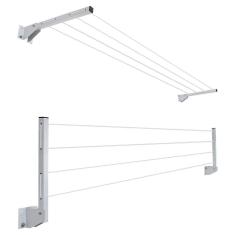 Varal Retratil Basculante De Parede E Muro - Branco