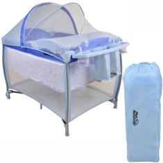 Berço de Bebê com Trocador e Mosquiteiro De 0 a 15kg com 2 Alturas New Aconchego - Burigotto