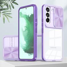 Capa de proteção deslizante para câmera para Samsung Galaxy S22 Plus Ultra S20 S21 FE A12 A13 A03 A02S A03S A53 A73 S23 Capa à prova de choque, roxa, para Samsung A02S 164