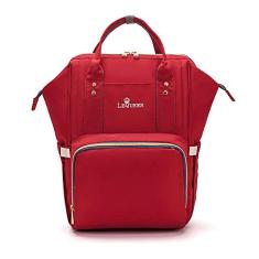 Mochila multifuncional para troca de fraldas, mochila para fraldas de bebê, mochila de viagem, com 2 zonas de separação úmida e seca 30 * 22 * ​​39 cm portátil de alta capacidade