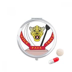 Porta-comprimidos com emblema nacional do Congo com compartimento para remédios