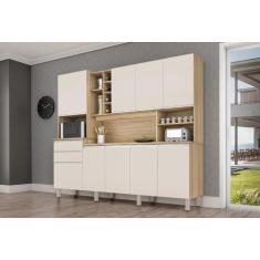 Kit cozinha barcelona nature off-white - CSA Móveis