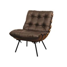 Poltrona de Couro Costela - Marrom - Mempra - Mempra Design