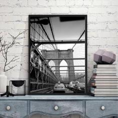 Quadro Decorativo Fotografia Ponte de Brooklyn 45x34cm - Quadros On-li