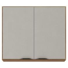 Armário Aéreo para Cozinha Firenze 2 Portas Amêndola Touch Nude Prime 