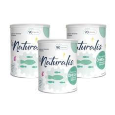 Omega 3 Tradicional Naturalis Óleo de Peixe 90 Cáps Kit 3 Latas