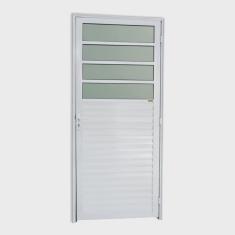 Porta de Alumínio Basculante 210x86cm com Vidro Boreal Super Brimak