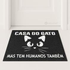 Tapete Capacho Casa do Gato 60x40 Entrad Decorativo Pet Cat