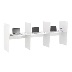 Mesa De Atendimento 3 Lugar Iron Branco