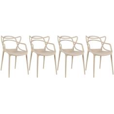 Kit - 4 X Cadeiras Masters Allegra - Nude