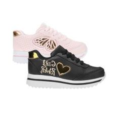 Tenis Infantil Menina Escolar - KIT 2 PARES Tam 24 ao 34-Feminino