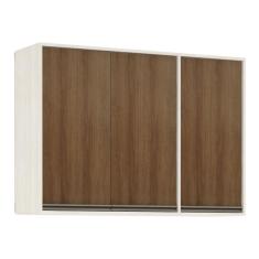 Armário Aéreo De Cozinha 120 Cm 3 Portas 5 Prateleiras Linea Luciane Móveis
