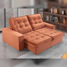 Sofá Retrátil e Reclinável 2 Lugares 250cm M166 Terracota