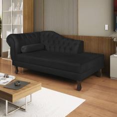Diva Recamier Dora 160cm Lado Direito Suede Preto