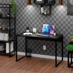 Mesa Para Escritório Escrivaninha Diretor Estilo Industrial 120cm Preto
