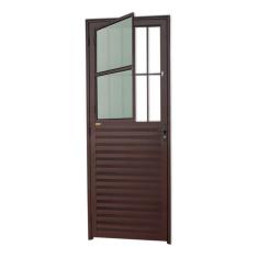 Porta de Sala Linha 25 Vidro Boreal 210cm x 80cm Brimak Corten